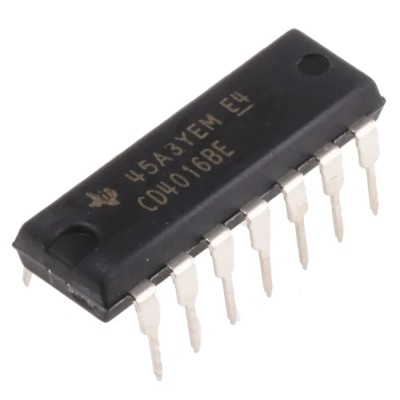 Texas Instruments Analogue Switch 4 CMOS Quad SPST 14-Pin PDIP CD4016BE
