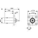 Telegartner BNC Series Coaxial Connector Flange Female BNC, 50 Ω, Straight Body Solder J01001A0613