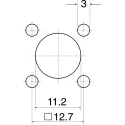 Telegartner BNC Series Coaxial Connector Flange Female BNC, 50 Ω, Straight Body Solder J01001A0613