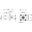 Telegartner BNC Series Coaxial Connector Flange Female BNC, 50 Ω, Straight Body Solder J01001A0613