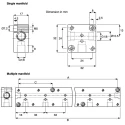 Burkert Solenoid Valve 2-Way Manifold for use with 6014 Solenoid Valve 005023