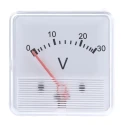 HOBUT Analogue Voltmeter DC 48 mm Cutout Height and Width IEC Standard F3P Series F3PAM1801-30V