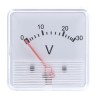 HOBUT Analogue Voltmeter DC 48 mm Cutout Height and Width IEC Standard F3P Series F3PAM1801-30V