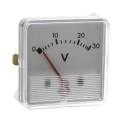 HOBUT Analogue Voltmeter DC 48 mm Cutout Height and Width IEC Standard F3P Series F3PAM1801-30V
