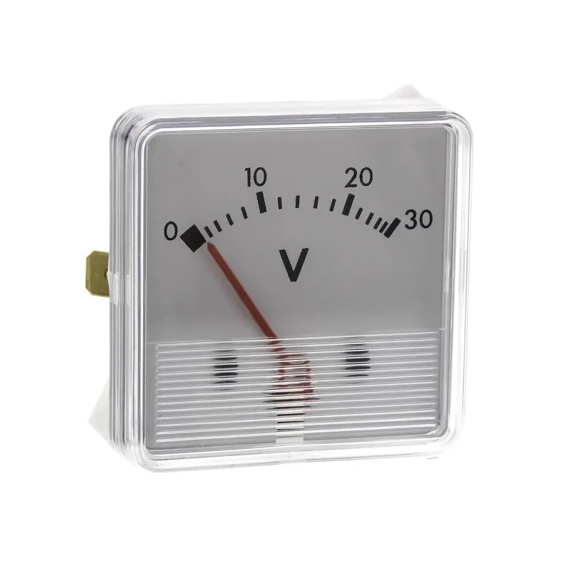 HOBUT Analogue Voltmeter DC 48 mm Cutout Height and Width IEC Standard F3P Series F3PAM1801-30V