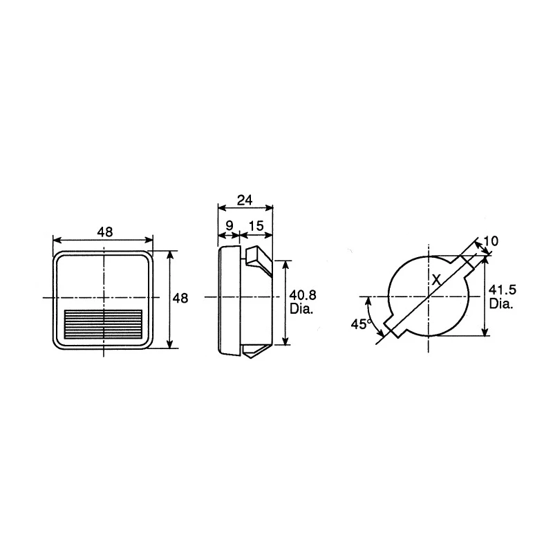 HOBUT Analogue Voltmeter DC 48 mm Cutout Height and Width IEC Standard F3P Series F3PAM1801-30V