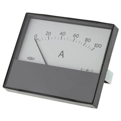 HOBUT Analogue Panel Ammeter 120 A DC 63.5 mm x 62.5 mm ±8 % Moving Magnet R68M-100A-002