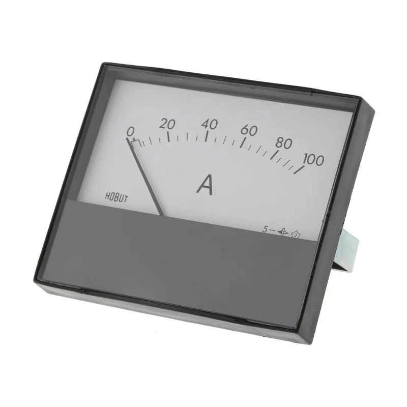 HOBUT Analogue Panel Ammeter 120 A DC 63.5 mm x 62.5 mm ±8 % Moving Magnet R68M-100A-002