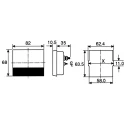 HOBUT Analogue Panel Ammeter 120 A DC 63.5 mm x 62.5 mm ±8 % Moving Magnet R68M-100A-002