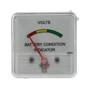 HOBUT Analogue Voltmeter AC/DC 24V Battery Voltage 48 mm Cutout Height 48 mm Cutout Width F3PAM24V/2
