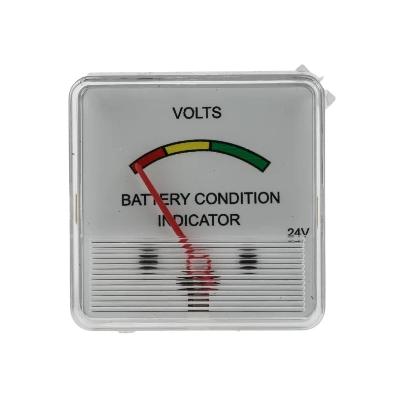 HOBUT Analogue Voltmeter AC/DC 24V Battery Voltage 48 mm Cutout Height 48 mm Cutout Width F3PAM24V/2