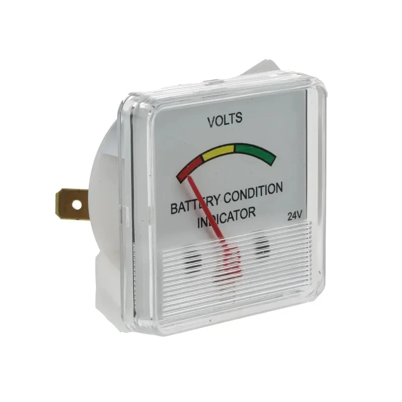 HOBUT Analogue Voltmeter AC/DC 24V Battery Voltage 48 mm Cutout Height 48 mm Cutout Width F3PAM24V/2
