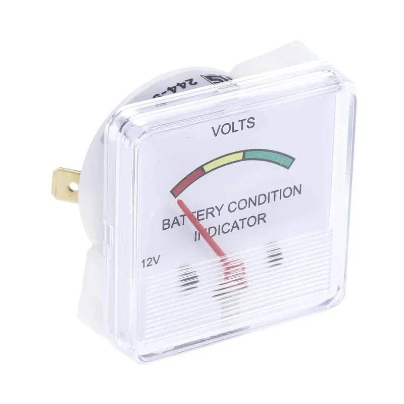 HOBUT F3P Series Analogue Voltmeter AC/DC 12V Battery Voltage, 48 mm Cutout, CE ISO 9001 UK F3PAM12V/1