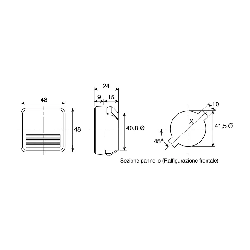 HOBUT F3P Series Analogue Voltmeter AC/DC 12V Battery Voltage, 48 mm Cutout, CE ISO 9001 UK F3PAM12V/1