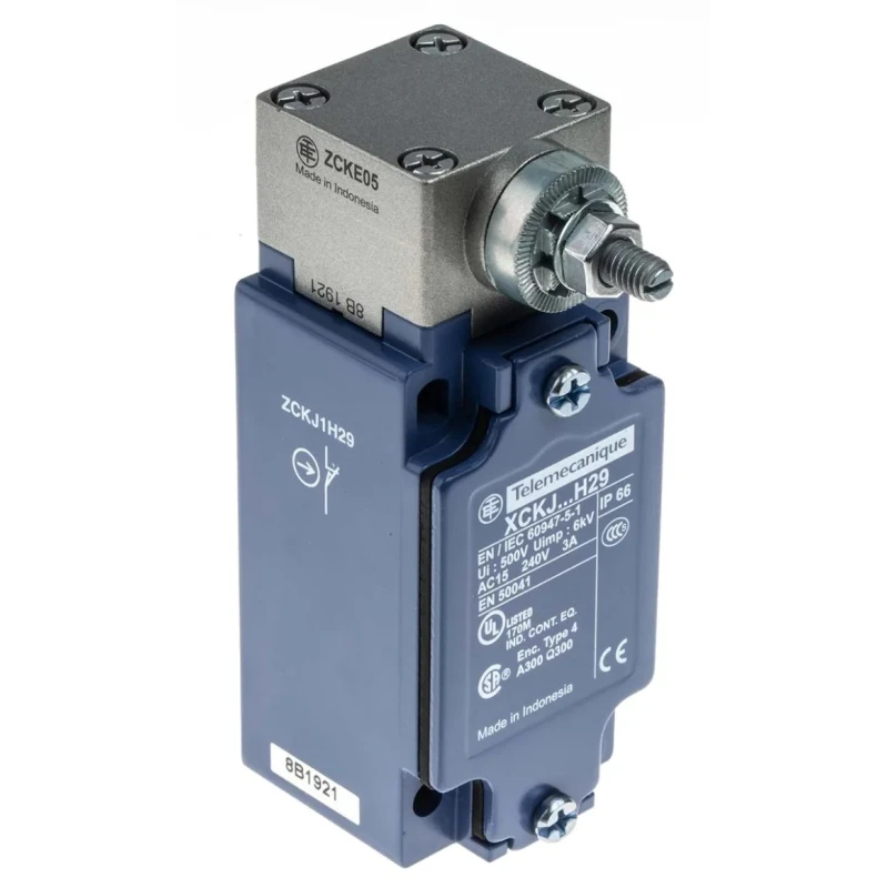Telemecanique Sensors XCKJ Series Roller Lever Limit Switch, 1 NO/1 NC, IP66, Zamak Housing, 240V AC, 3A 