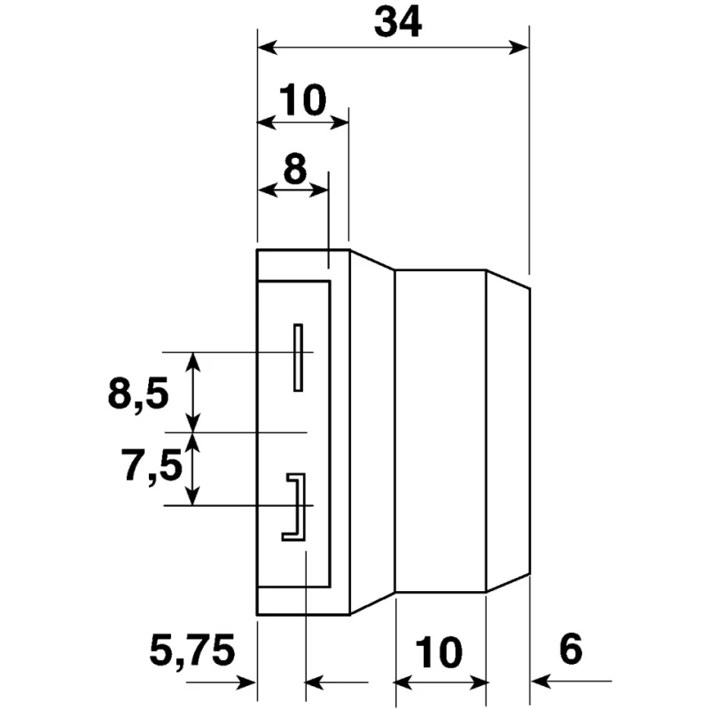 Moflash AE30M Series Buzzer Panel IP34, DC 24V, 1-Tone Alarm, 75dB at 1m AE30M-FT-02