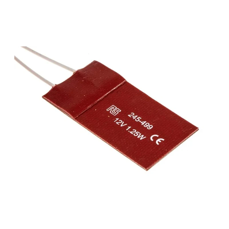 RS PRO Silicone Heater Mat, 12V DC, 1.25W, Rectangle Shape, 25mm x 50mm 245-499