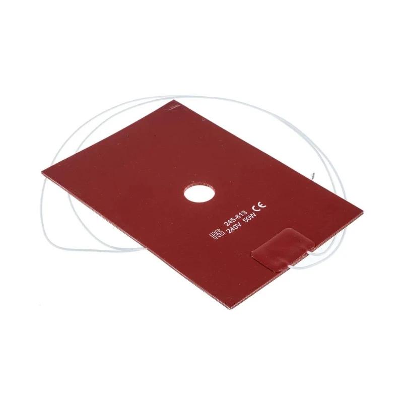 RS PRO Silicone Heater Mat, 240V AC, 50 W, Rectangle 150 mm x 100 mm 245-613