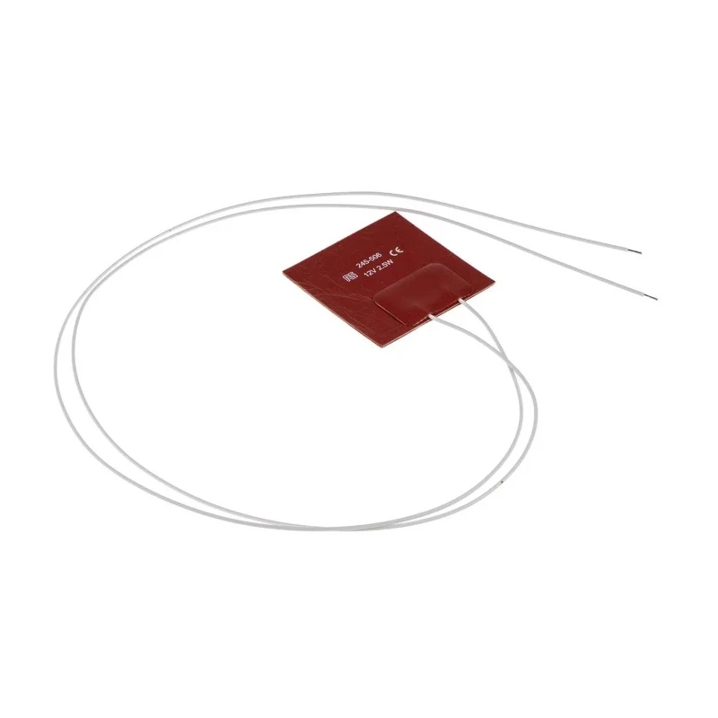 RS PRO Silicone Heater Mat, 12V dc, 3.75 W, Square 50mm x 50mm 245-506