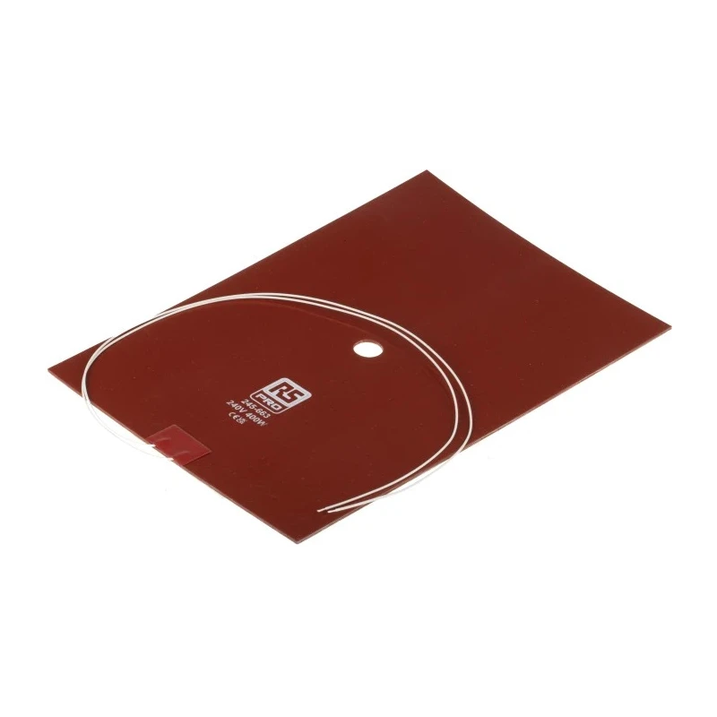 RS PRO Silicone Heater Mat Rectangle 300 mm x 200 mm 240V AC 400W 245-663
