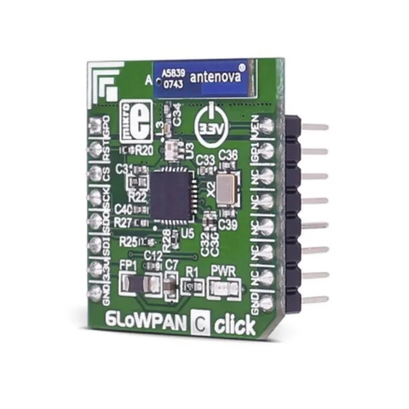 MikroElektronika Communication & Wireless Development Tool 2.4 GHz SPI GPIO 6LoWPAN C Click MIKROE-2219