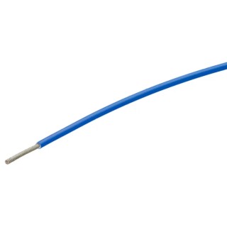 TE Connectivity SPEC 44 Series Blue Harsh Environment Wire, 19 x 34 AWG, Polyalkene Jacket, 100 m, 150°C 44A0111-22-6