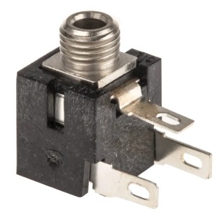 Switchcraft 2.5 mm Mono Chassis Mount Jack Connector Female Right Angle Solder MDSL2ARA