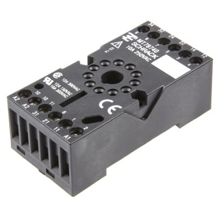 TE Connectivity 11 Way 240V AC DIN Rail Relay Socket for MT Series MT78740 8-1393163-3