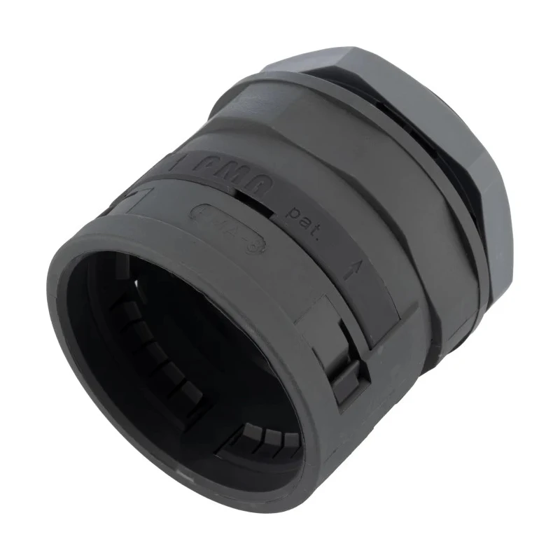 PMA Cable Conduit Fitting 48 mm Nominal Size, Polyamide 6, Grey, IP66 Rated, M50 Thread SVND-M508GT