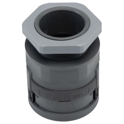 PMA Cable Conduit Fitting 36 mm Nominal Size M40 Polyamide 6 Grey IP66 Rated SVND-M406GT