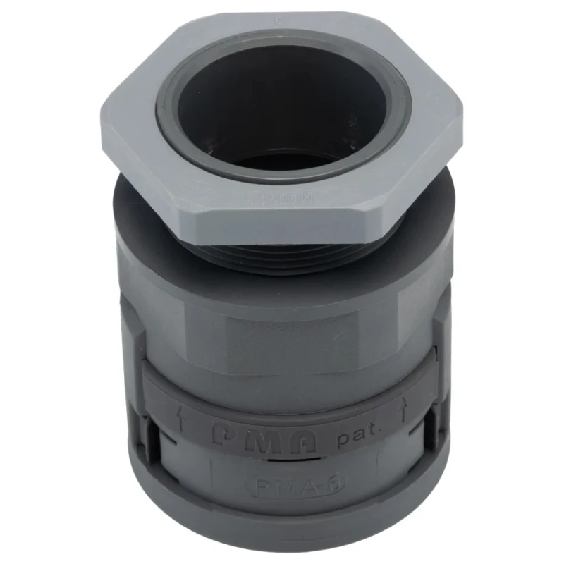 PMA Cable Conduit Fitting 36 mm Nominal Size M40 Polyamide 6 Grey IP66 Rated SVND-M406GT
