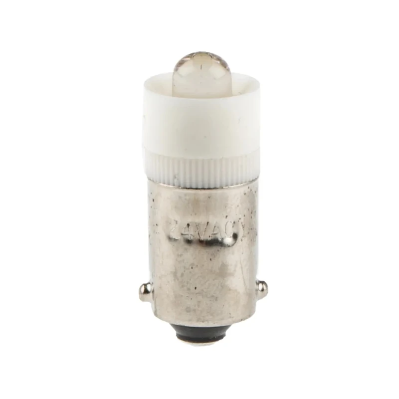 JKL Components White Indicator Lamp 24 V AC/DC BA9 Base 9.6 mm Diameter LE-BA9S-24W