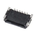 ERNI MiniBridge Series Right Angle Surface PCB Header 6 Contacts 1.27 mm Pitch 1 Row Shrouded 214013 / 214013-E