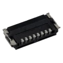 ERNI MiniBridge Series Right Angle Surface PCB Header 8 Contacts 1.27 mm Pitch 1 Row Shrouded 214014 / 214014-E