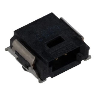 ERNI MiniBridge Series Right Angle Surface PCB Header 2 Contacts 1.27 mm Pitch 1 Row Shrouded 214011 / 214011-E