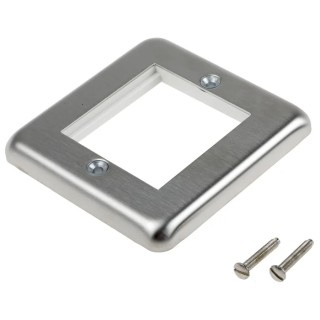 MK Electric Grey Stainless Steel 1 Gang Light Switch Cover K182BSS