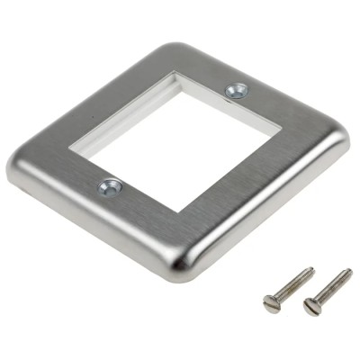 MK Electric Grey Stainless Steel 1 Gang Light Switch Cover K182BSS