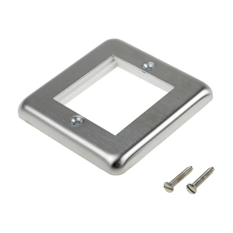 MK Electric Grey Stainless Steel 1 Gang Light Switch Cover K182BSS