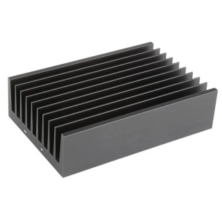 Fischer Elektronik Heatsink Universal Rectangular Aluminium Black Anodised 1K/W, 40 mm x 150 mm x 100 mm SK92 150SA
