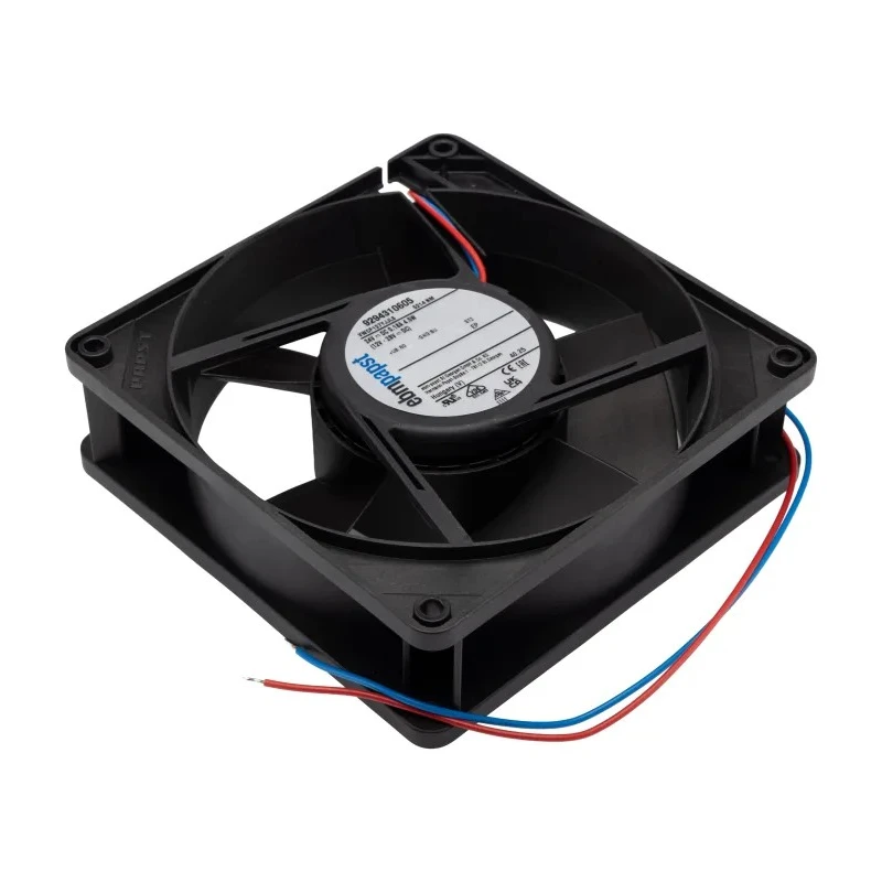 ebm-papst 5200 N Series Axial Fan 24V DC 4.6W 192mA Max 187m³/h IP68 IP54 127mm Square Frame 5214NM