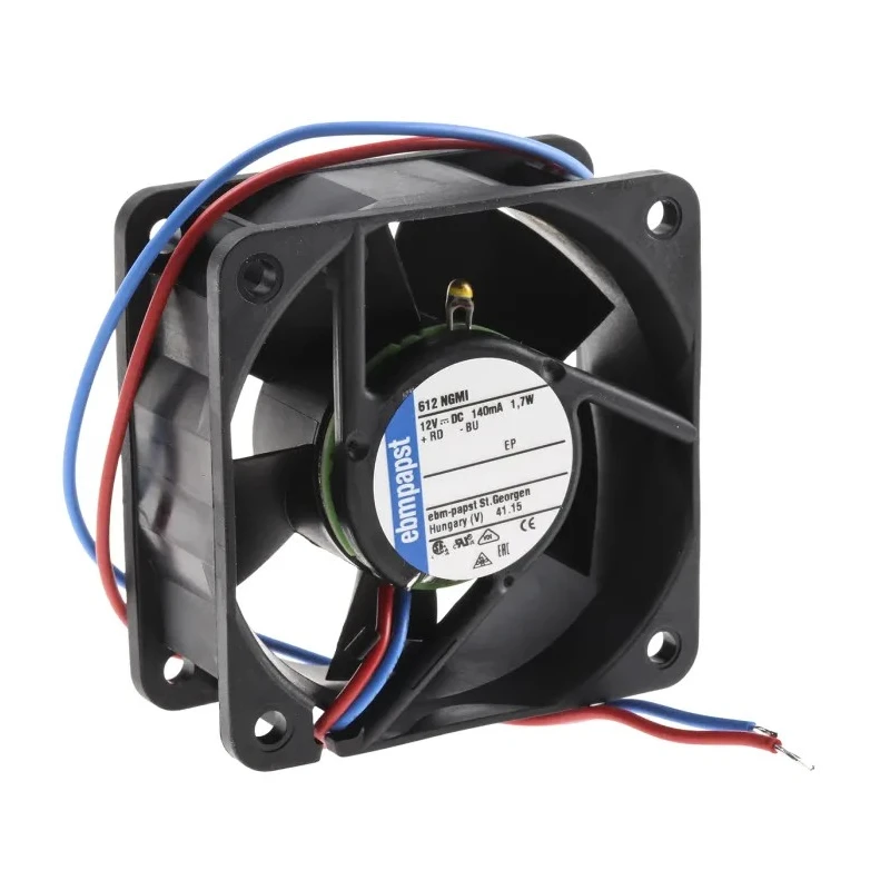 ebm-papst 600 N Series Axial Fan 12V dc 1.7W 142mA 35m³/h IP54 IP68 60 mm 612NGMI