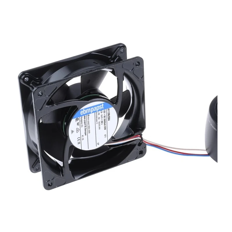 ebm-papst 4100 NH4 S-Force Series Axial Fan 12V dc, 32 W, 2.66 A, 355 m³/h, IP54/IP68, 119x119x38 mm 4112N/2H4