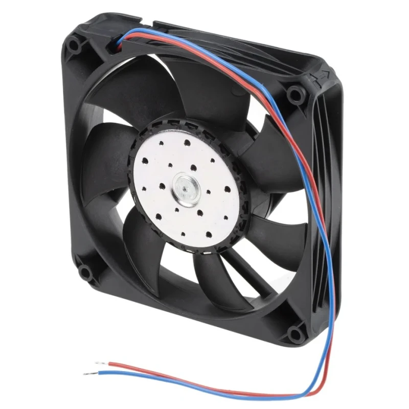 ebm-papst 4400 FN Series Axial Fan, 12V DC, 12W, 225 m³/h Airflow, 5400 RPM, Ball Bearing, 119mm Frame 4412FNH