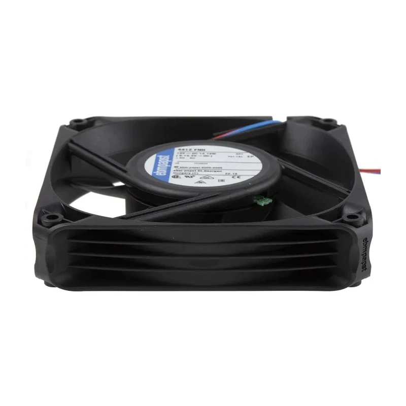 ebm-papst 4400 FN Series Axial Fan, 12V DC, 12W, 225 m³/h Airflow, 5400 RPM, Ball Bearing, 119mm Frame 4412FNH