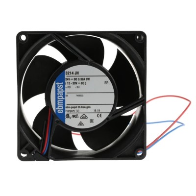 ebm-papst 3200 J S-Force Series Axial Fan 24V dc 9W 375mA Max IP54 IP68 92 mm Square Frame 3214JH