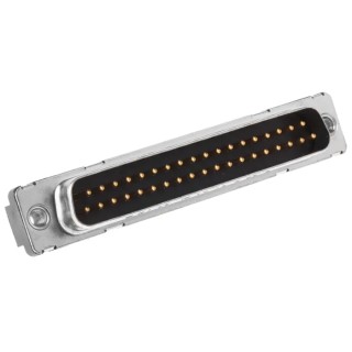 Amphenol Communications Solutions Delta D 37 Way Straight 2.76 mm Pitch Through Hole D-Sub Connector with M3 D37P24A4PL00LF