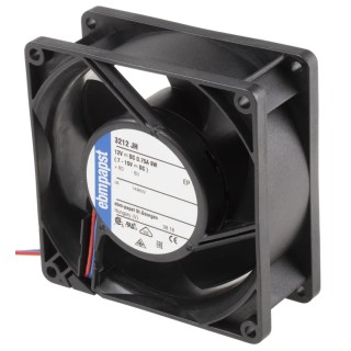 ebm-papst 3200 J - S-Force Series Axial Fan 12V DC 9W 750mA Max 146 m³/h IP68 IP54 92mm x 92mm x 38mm 3212JH
