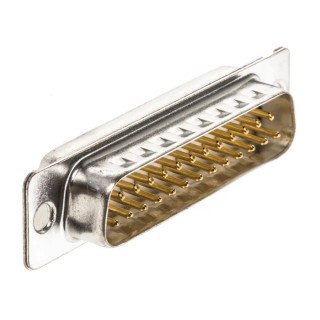 Amphenol Communications Solutions 25 Way Straight 2.76 mm Pitch Panel Mount D-Sub Connector Male DB25P064TXLF