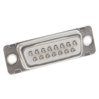 Amphenol Communications Solutions 15 Way Straight 2.74 mm Pitch Panel Mount D-Sub Connector Female DA15S064TLF