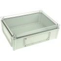 Fibox Flanged EK Series Grey Transparent Lid Polycarbonate Enclosure, IP67, IP66, IK08, 130 mm x 380 mm x 280 mm 